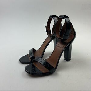 Givenchy Chain Crocodile-Embossed Sandal Heels Black 8.5-9 MSRP: $795.00